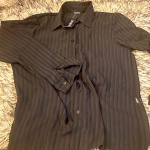 Boohoo Burn Out Striped Top